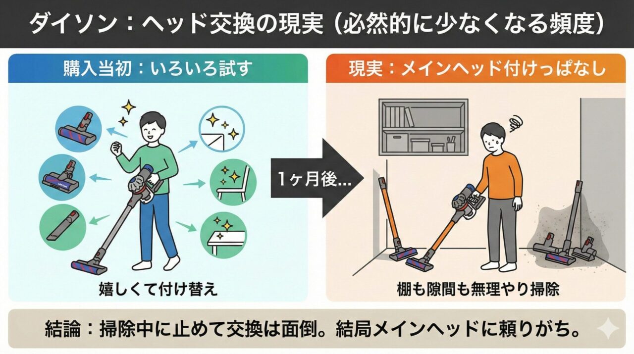 ヘッド交換の頻度が必然的に少なくなる