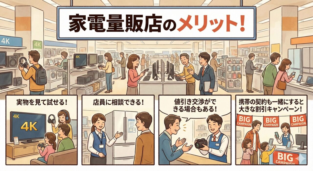 家電量販店で購入するメリット