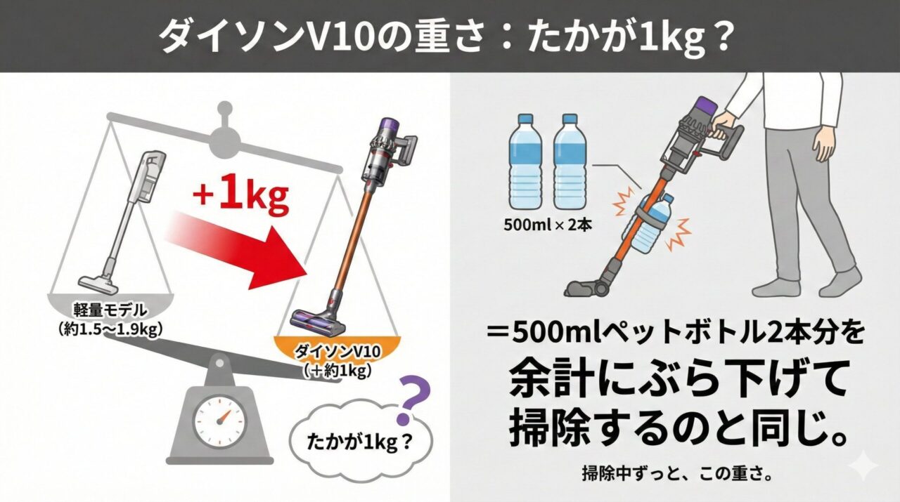 ダイソンV10の重さ