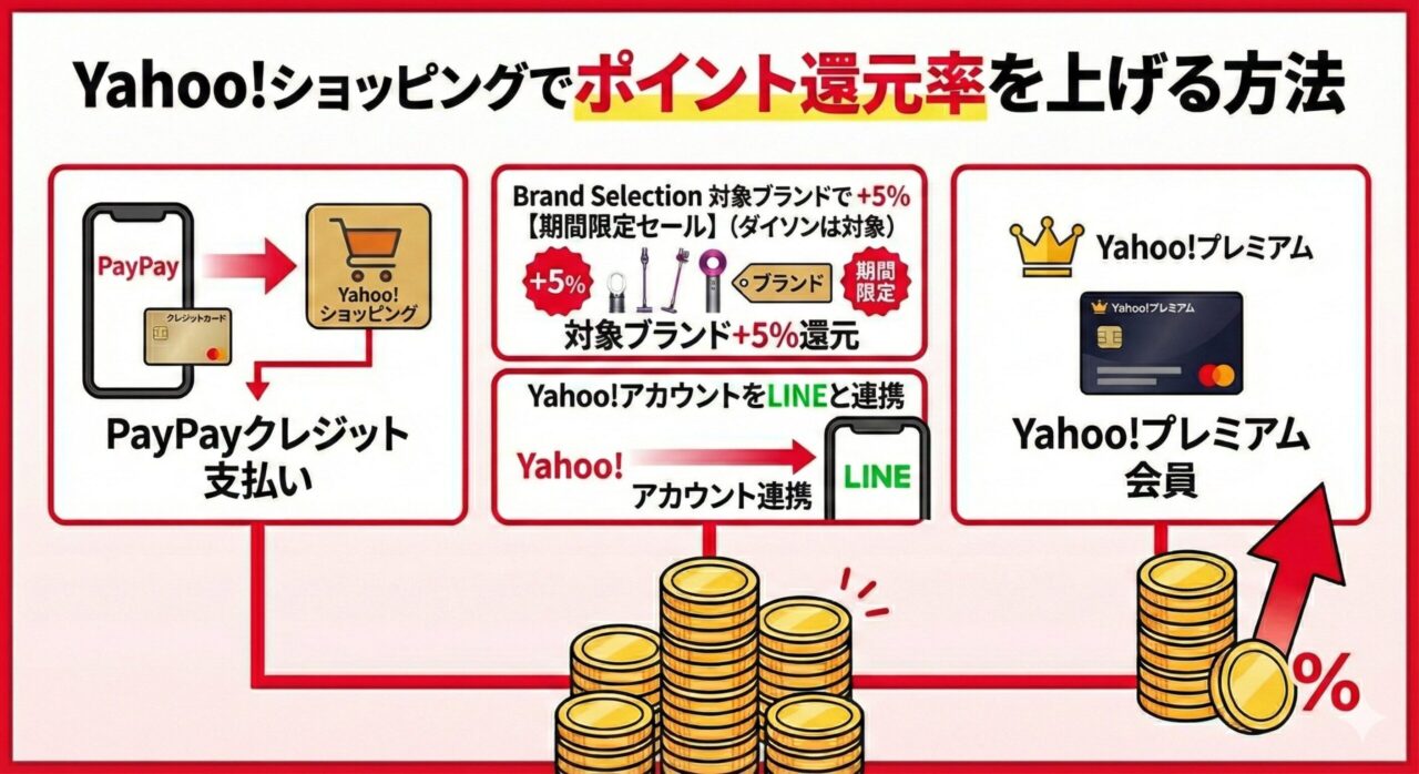 ダイソンの掃除機を買う時にYahoo!ショッピングでポイント還元率を上げる方法