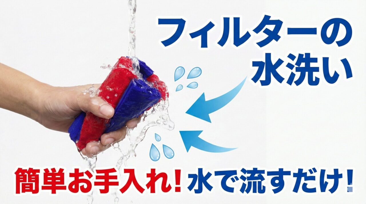 PencilVac Fluffyconesのフィルターのメンテナンス