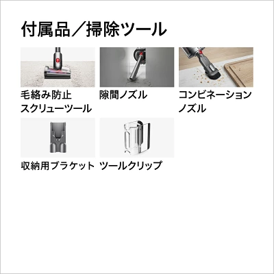 ダイソンの掃除機V12s Origin Submarine(SV49 SU)の付属品と掃除ツール