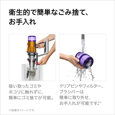 衛生的で簡単なゴミ捨てが可能