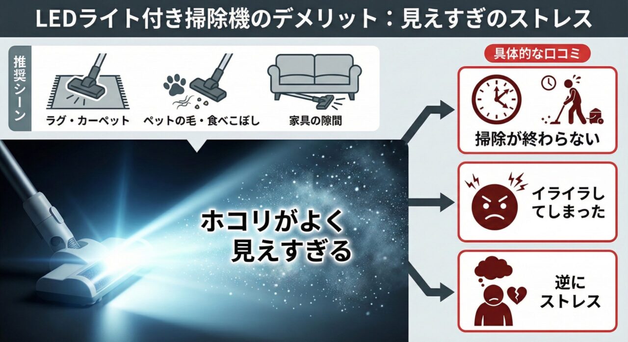 ダイソンSV46ABLのLEDライト付き掃除機のメリット・デメリット