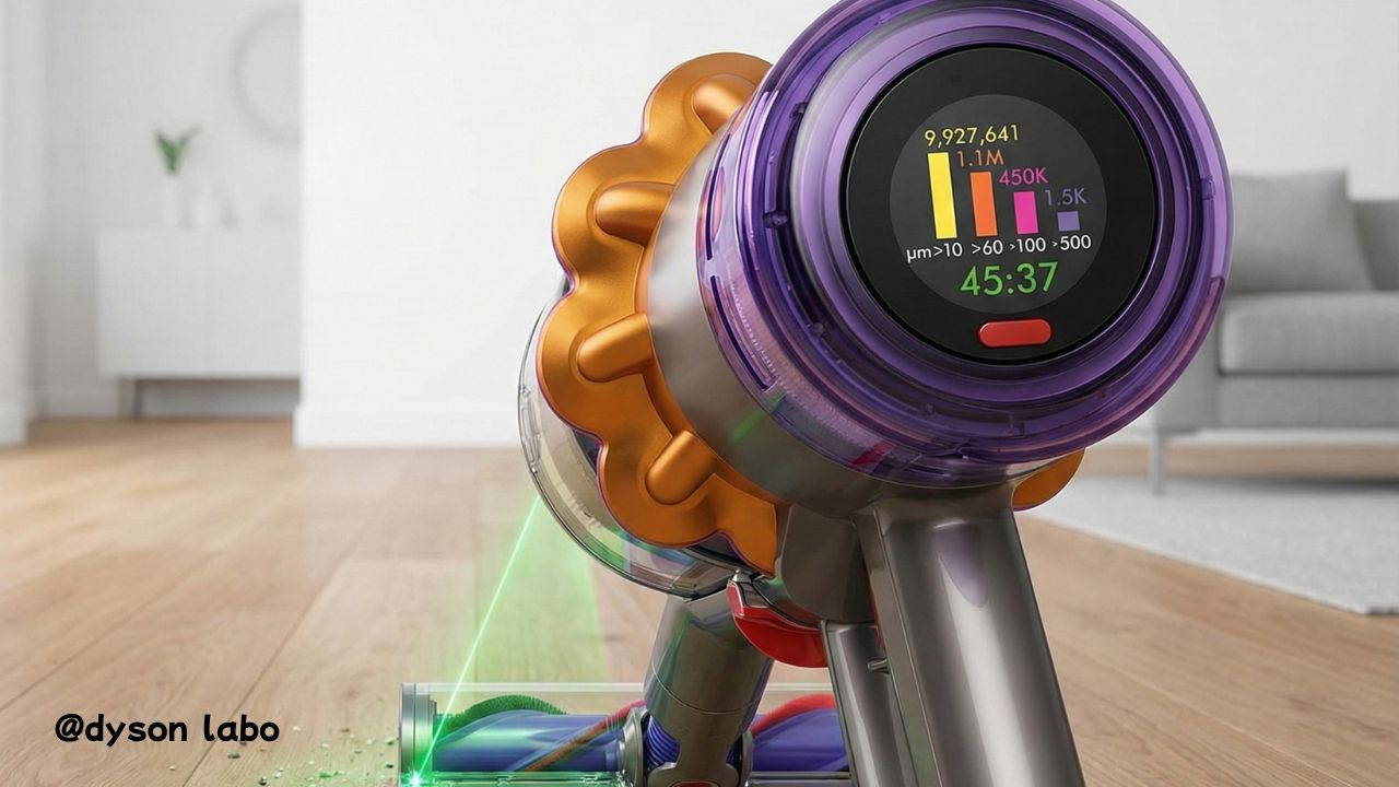 ダイソンV12の掃除機の液晶画面