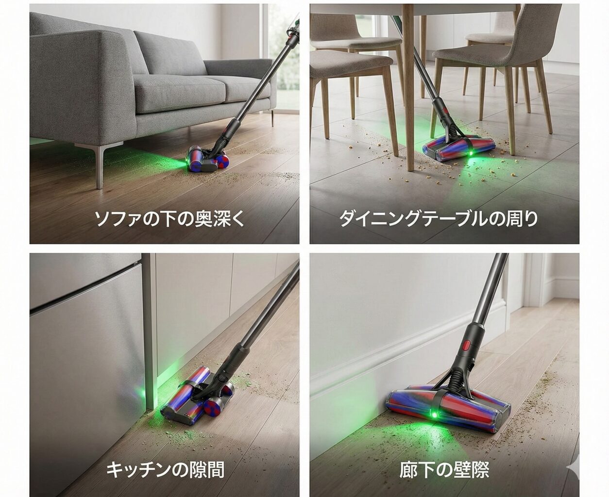 Pencilvac FluffyconesSV50FCはここの掃除に便利