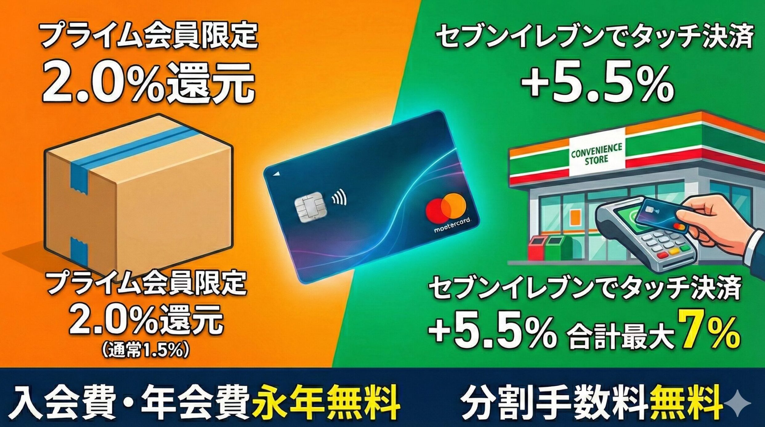 Amazonマスターカードに登録する