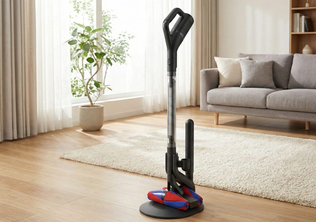 PencilVac Fluffycones (SV50 FC) は全方向に動きどの角度からもゴミを逃さない
