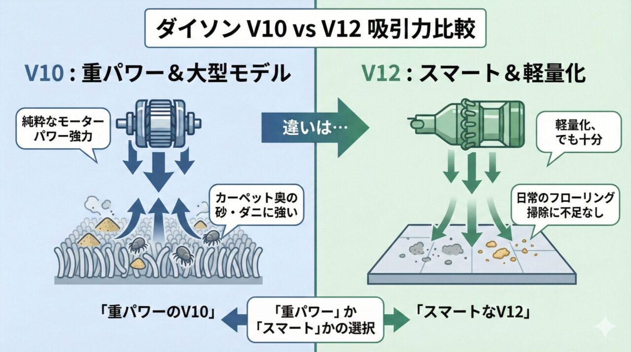 吸引力の実力差：数値と体感でV10とV12を比較