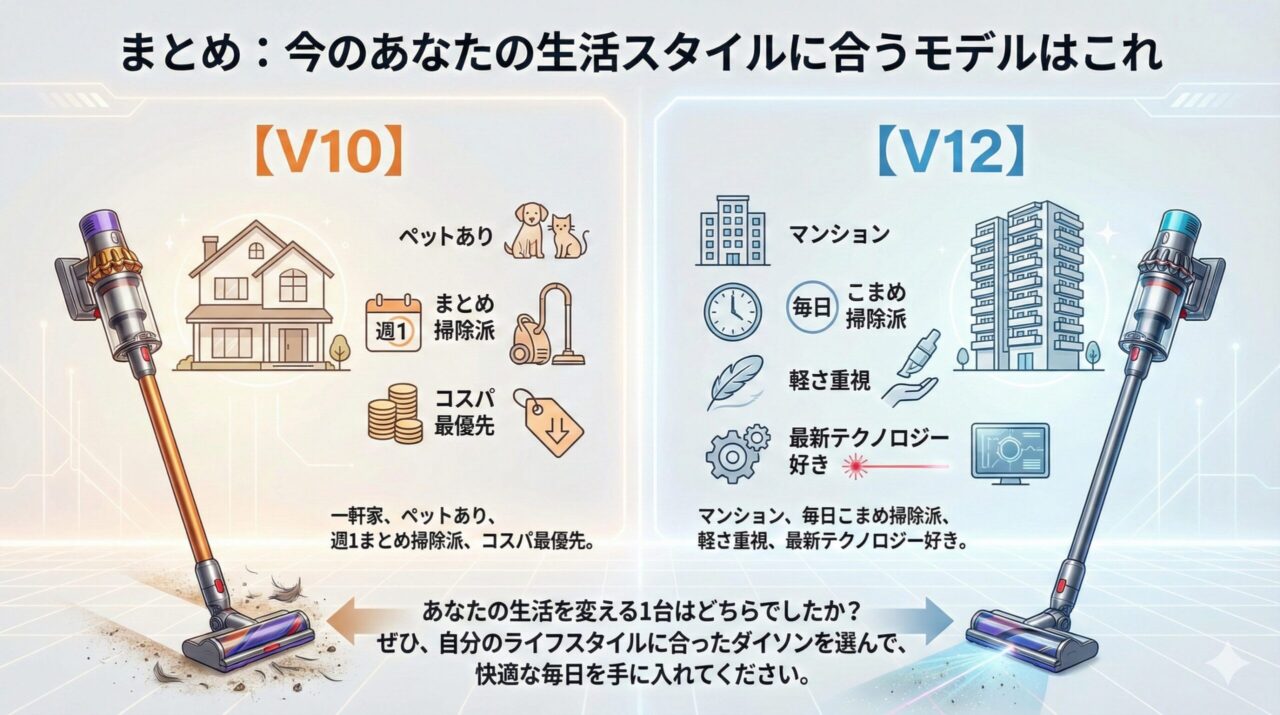 まとめ：今のあなたの生活スタイルに合うモデルはこれ