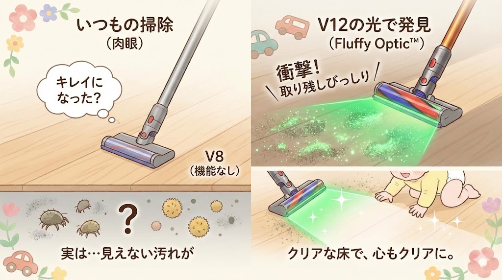 ホコリの見える化の機能(V12に機能あり)