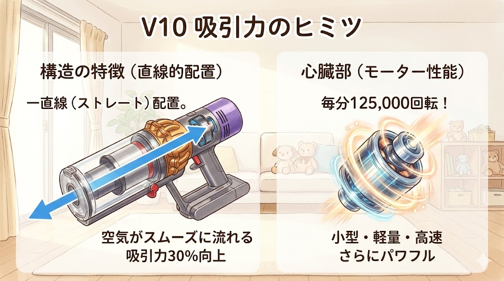 V10の吸引力構造の特徴