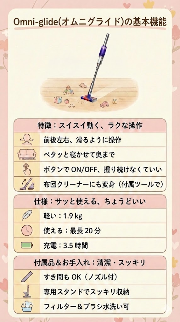 Omni-glide(オムニグライド)はこんな掃除機