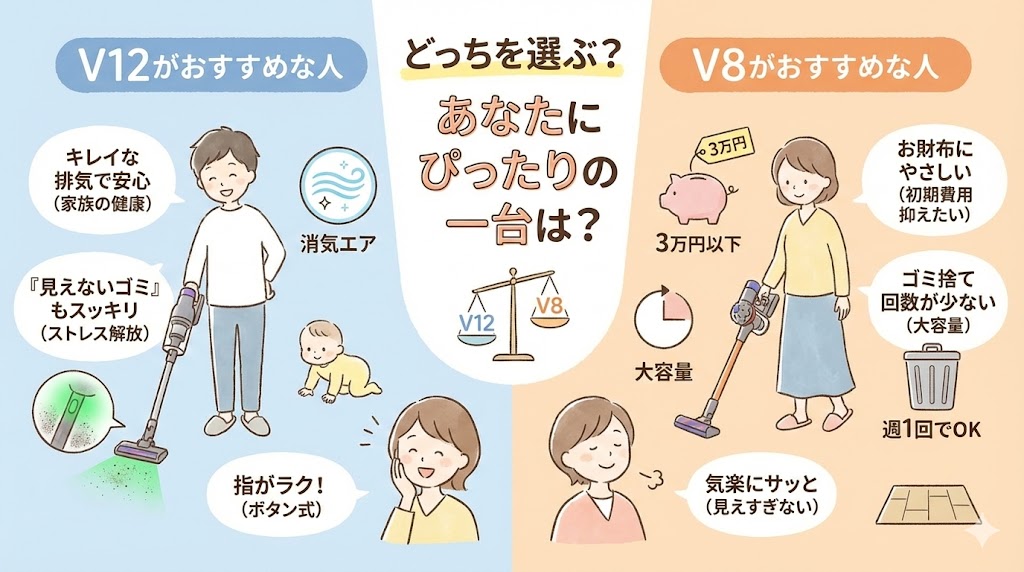 V8とV12はどっちがおすすめ