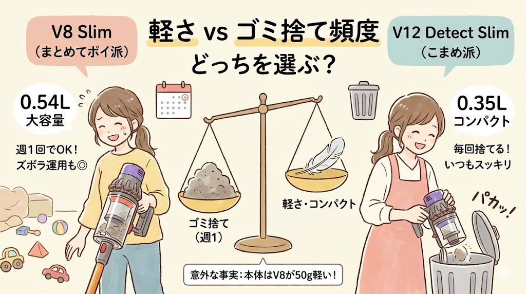 ゴミ捨てタンクの量