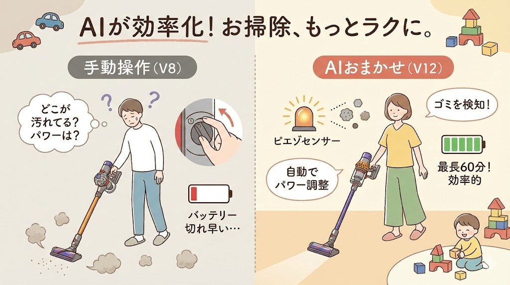 【吸引力】「強・弱」の判断をAIに任せて、思考停止で掃除できる