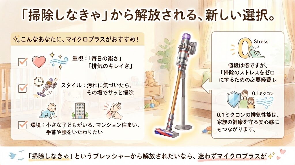 ダイソンマイクロプラスがおすすめな人