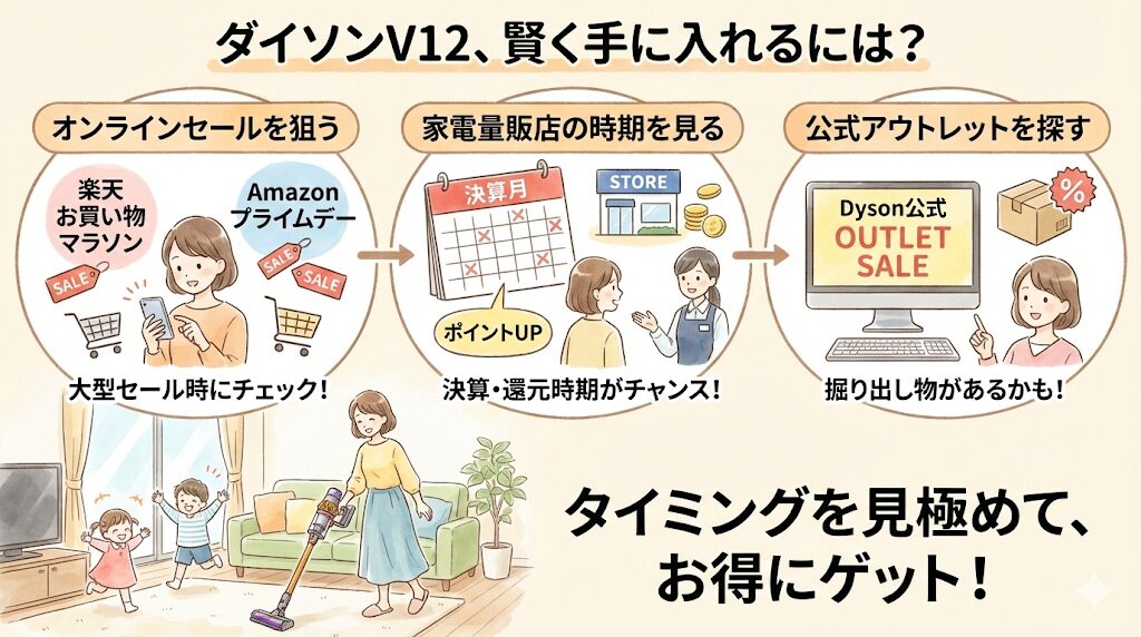 ダイソンV12(SV46 FF)を安く買う方法｜ベストな購入タイミングは？
