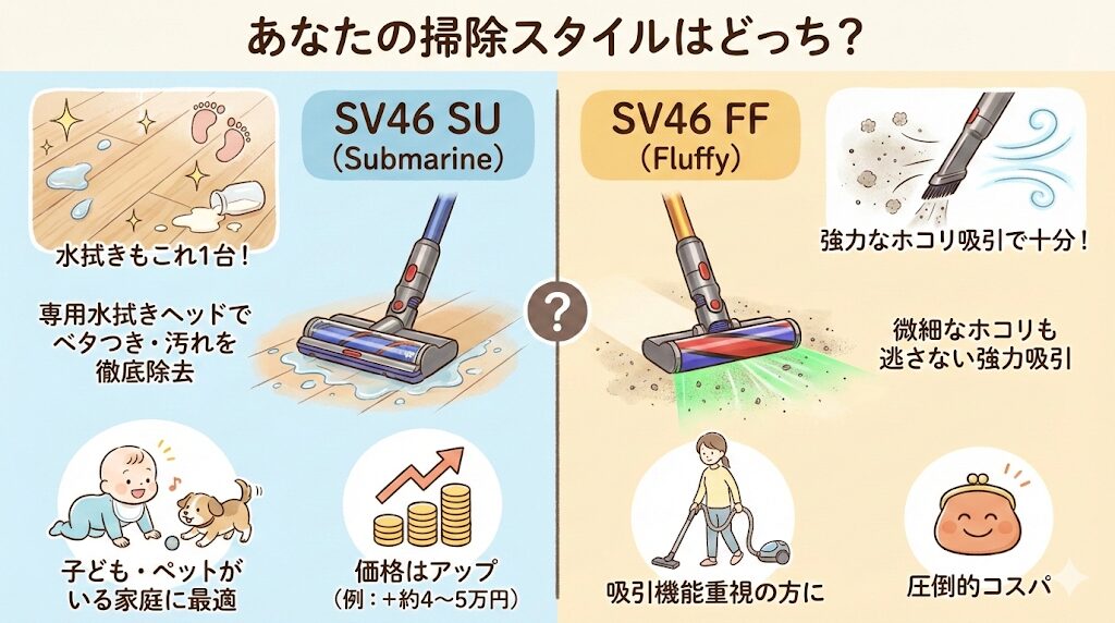 V12シリーズの中で人気のSV46 FFとSV46 SUの違い