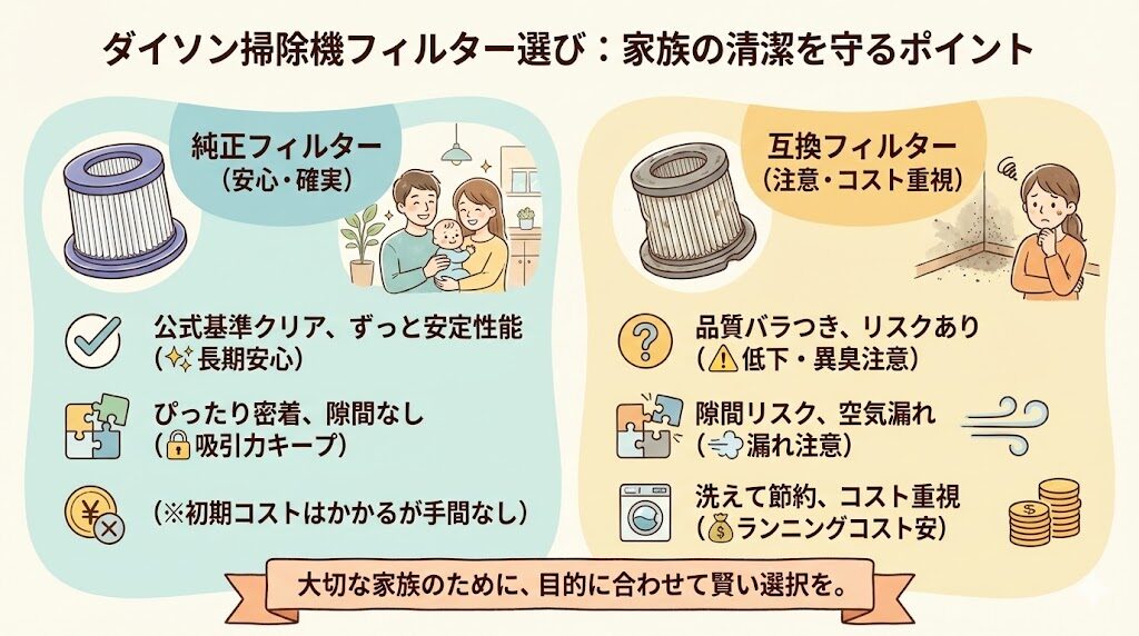 フィルターの純正と互換の違い