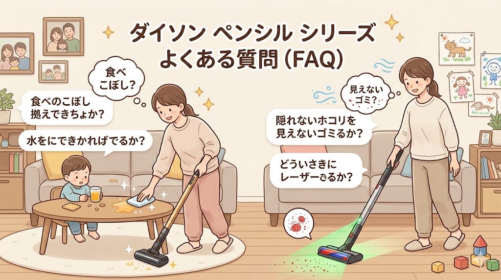 ダイソンのペンシルウォッシュとペンシルバック(SV50 FC)に関するよくある質問