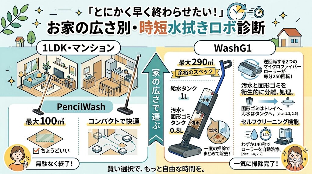 「とにかく早く終わらせたい！」面積別（1LDKvs一軒家）最適モデル診断