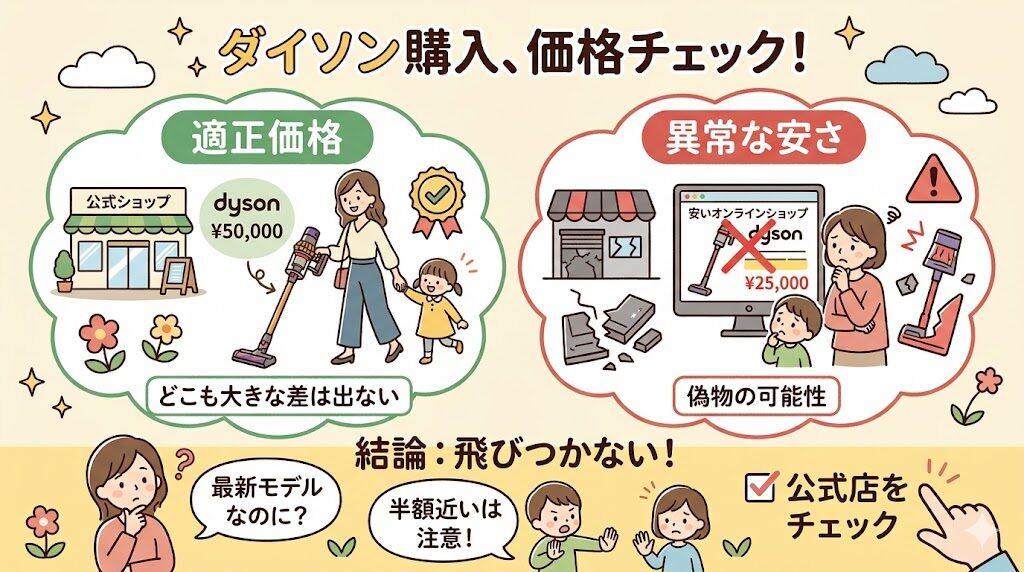 値段が「異常に」安くないか（半額になっていないか）
