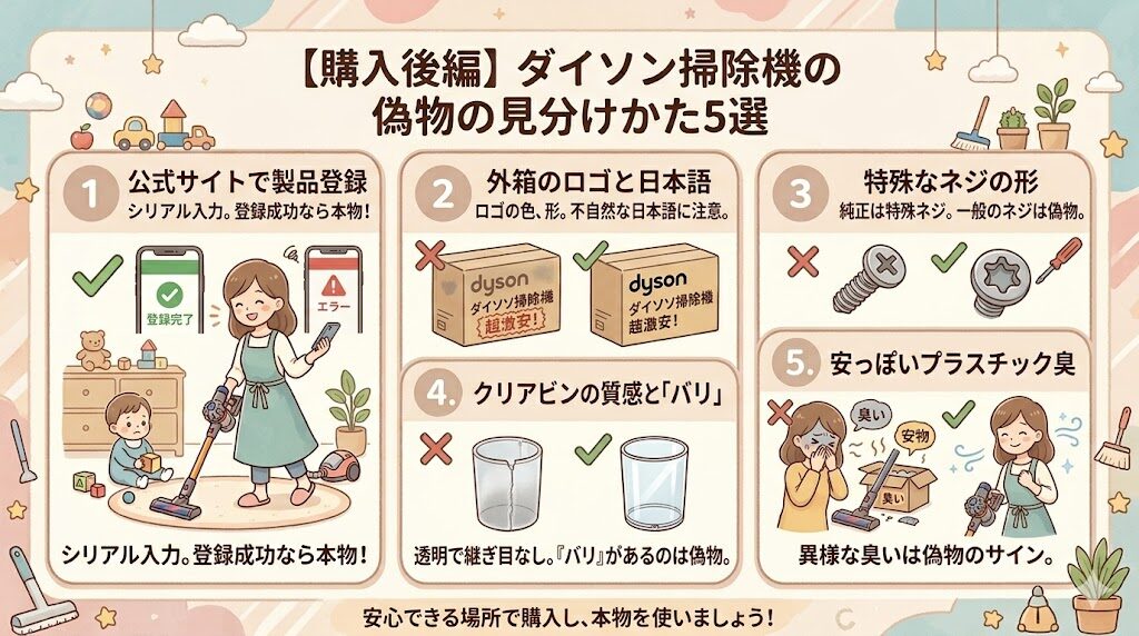 【購入後編】ダイソン掃除機の偽物の見分けかた5選