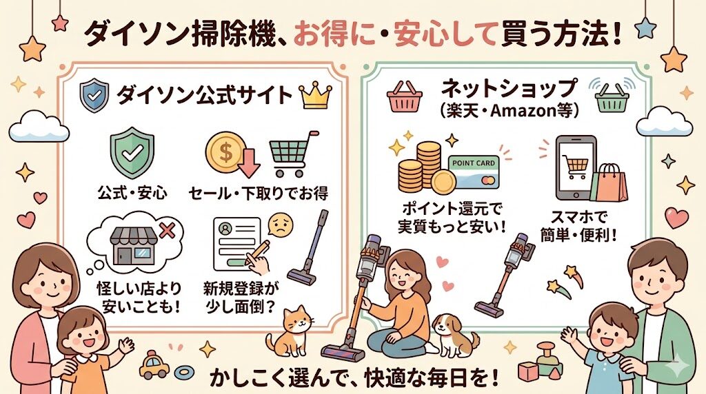 ダイソンの掃除機：ダイソン公式サイトのキャンペーンやセールを狙う