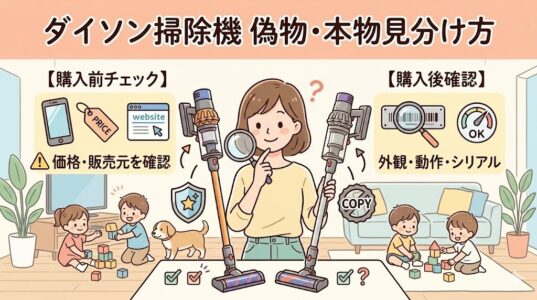 ダイソン掃除機の偽物との見分けかたは？購入前と後・機種別の確認ポイント