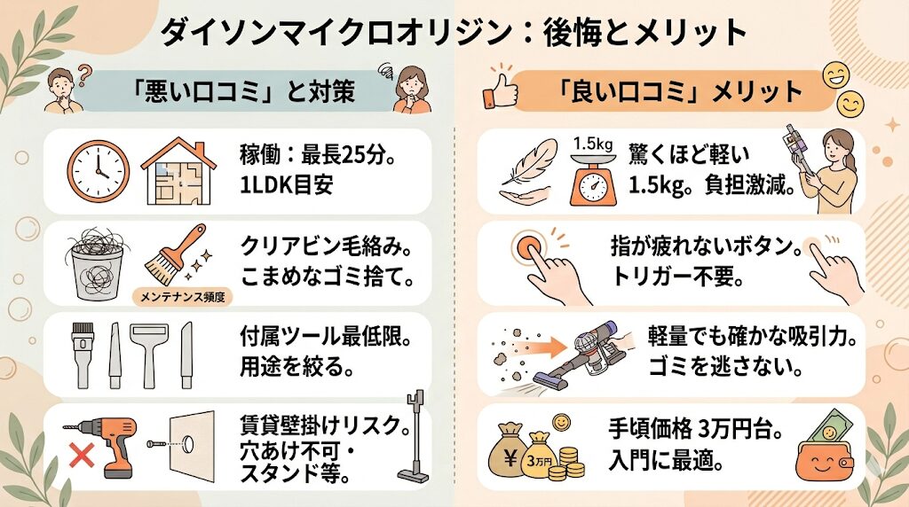 ダイソンマイクロオリジン（SV33FFOR）の口コミまとめ