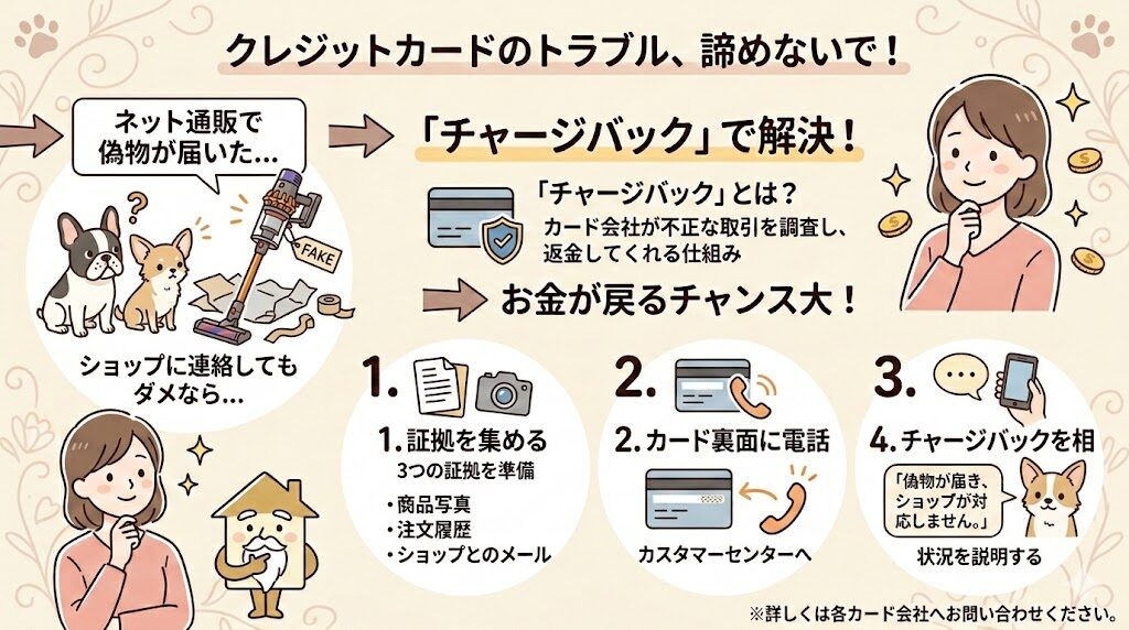 クレジットカード会社へのチャージバック相談