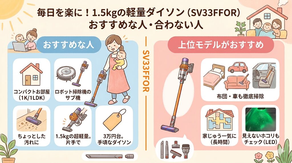 ダイソンマイクロオリジン（SV33FFOR）がおすすめな人