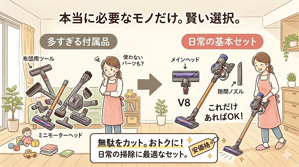 普段使わない付属品を最低限に絞っているから