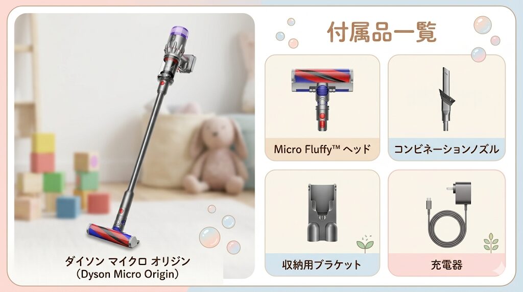 マイクロオリジン（SV33FFOR）の付属ツールはノズルのみ。