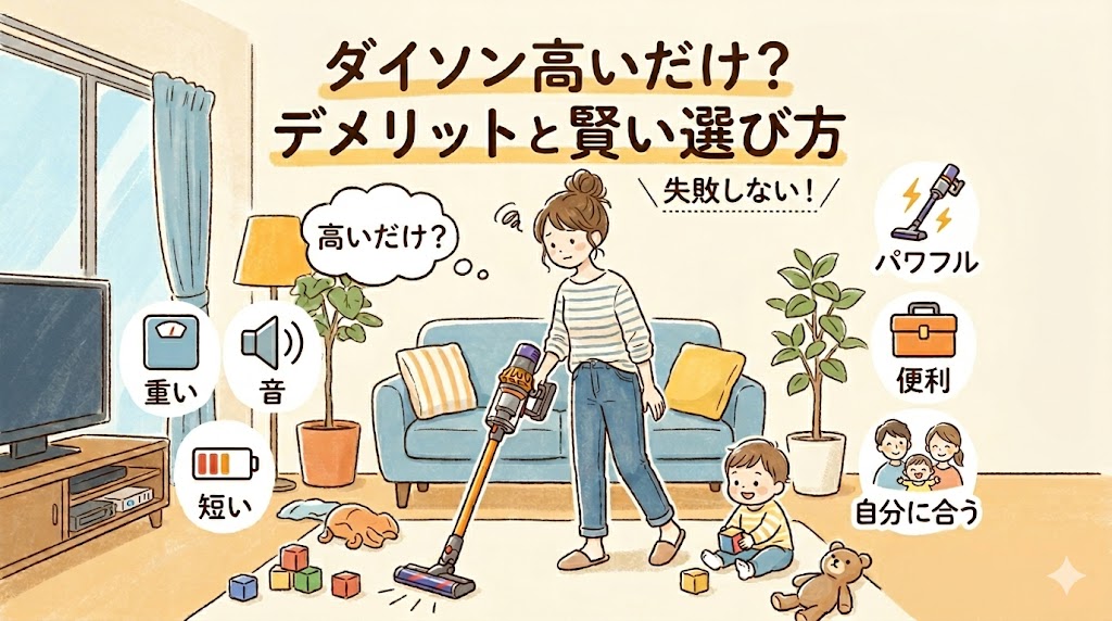 ダイソンは高いだけで買わない方がいい？デメリットと賢い選び方