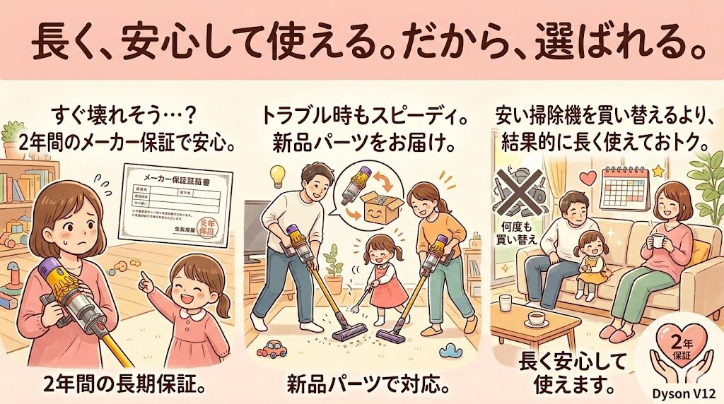 2年間のメーカー保証と安心感を重視する人