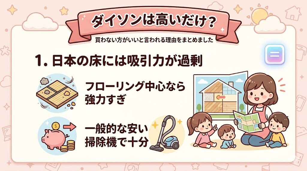 日本の床には吸引力が過剰